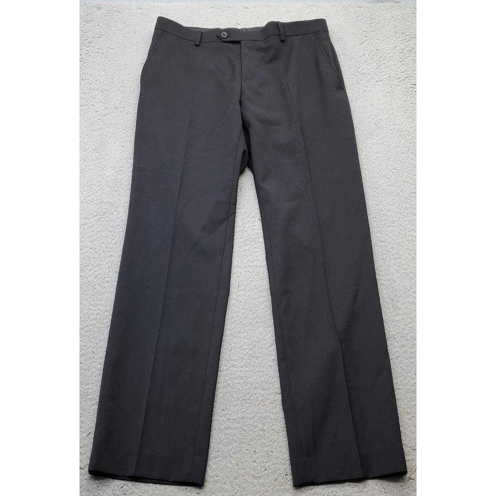 Collection by Michael Strahan Suit Pants Mens 32x30 Black Modern Fit Flat Front